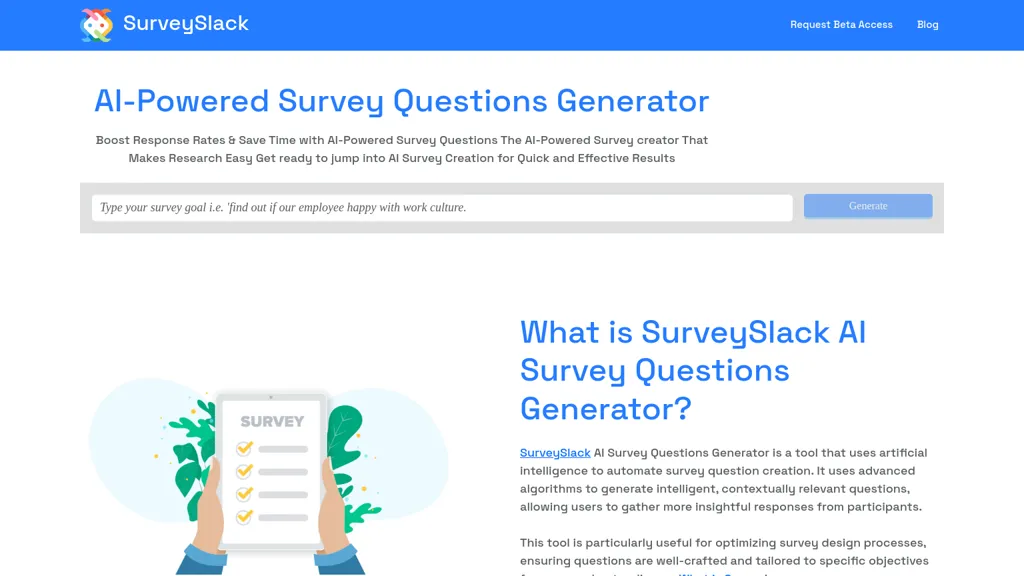 SurveySlack website