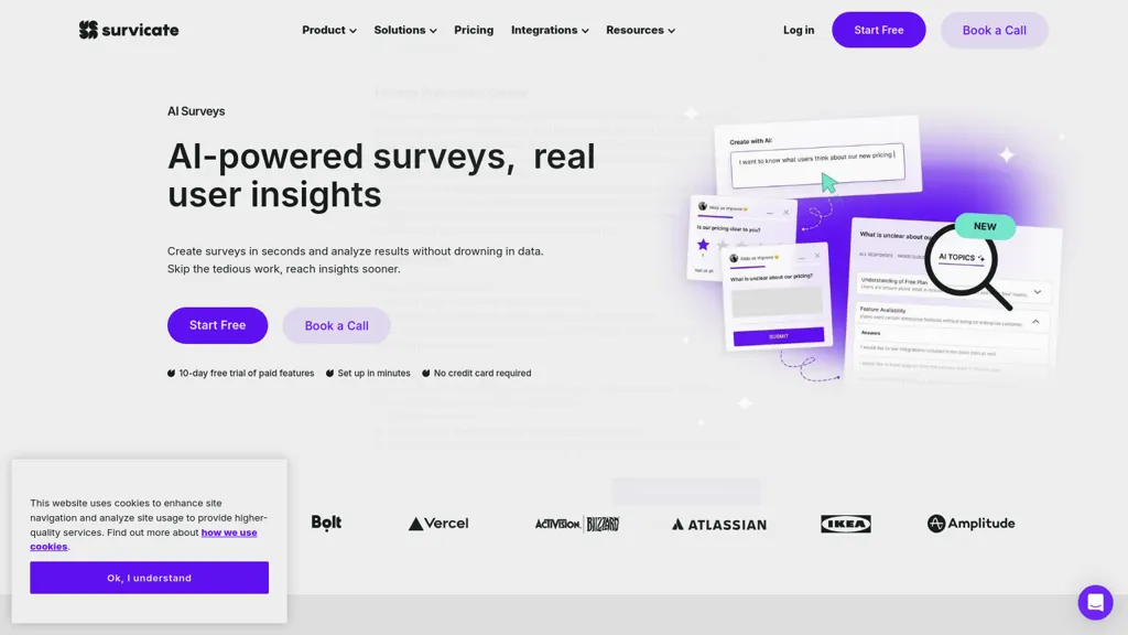 Survicate website