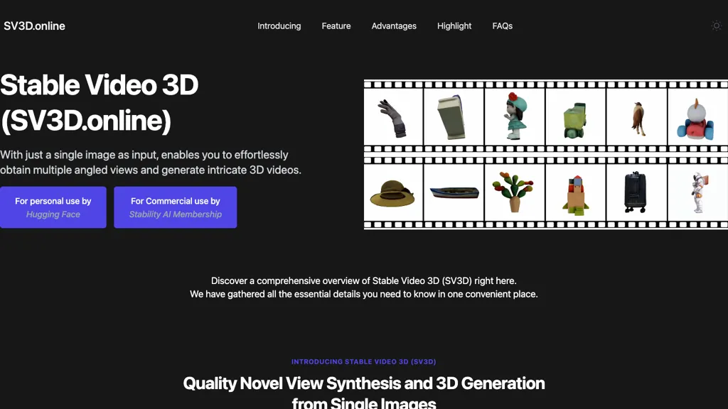 SV3D Online website