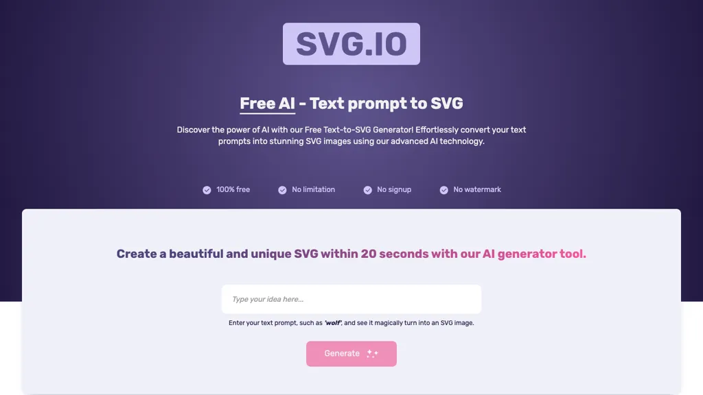 SVG.io website
