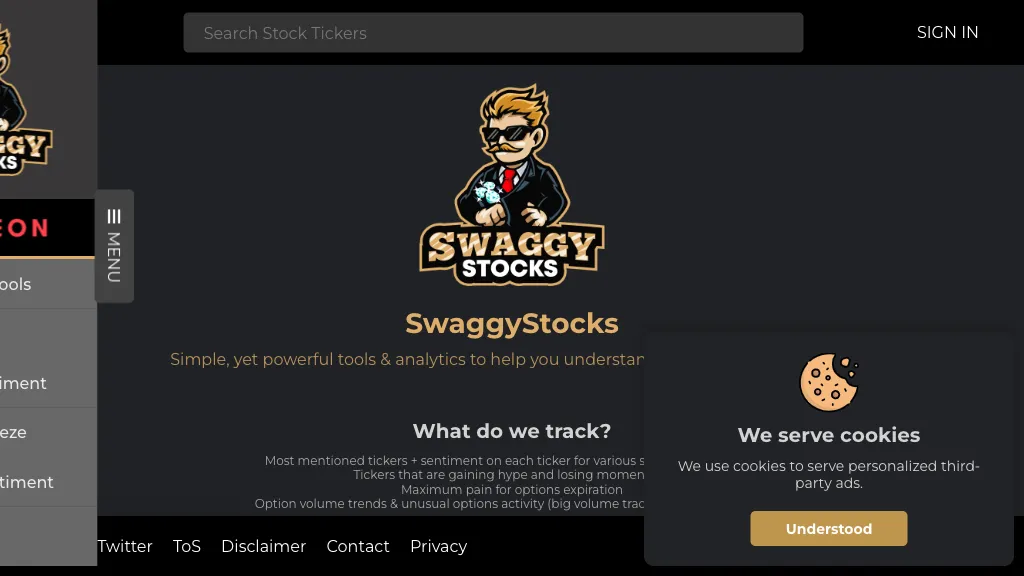SwaggyStocks website
