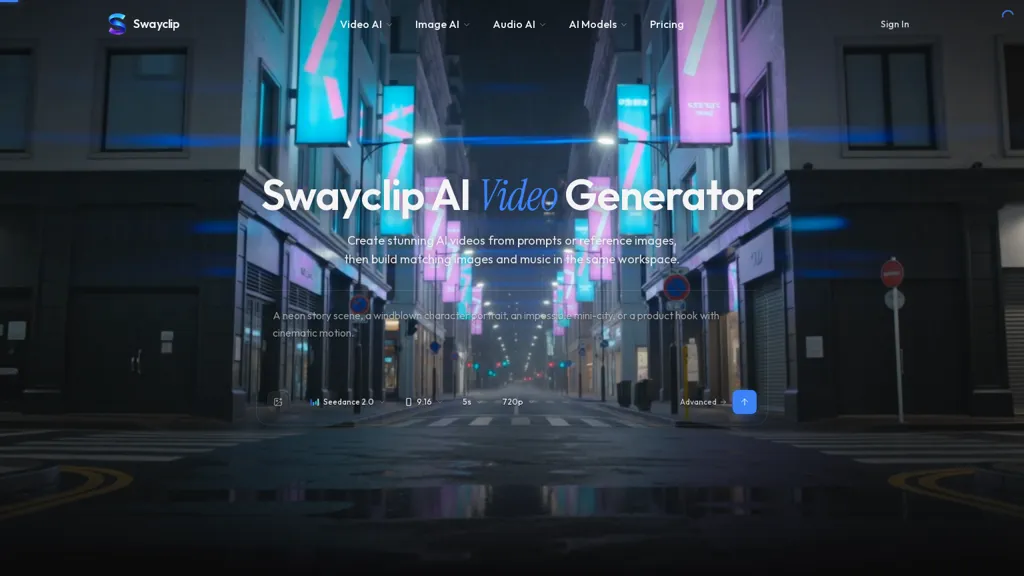Swayclip AI AI tool screenshot
