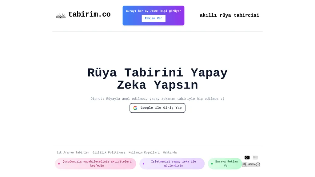 Tabirim co website