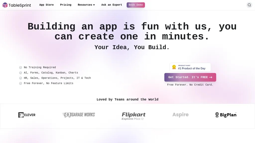 TableSprint website