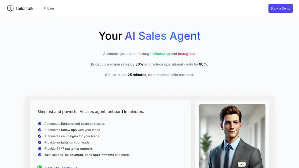 TailorTalk website