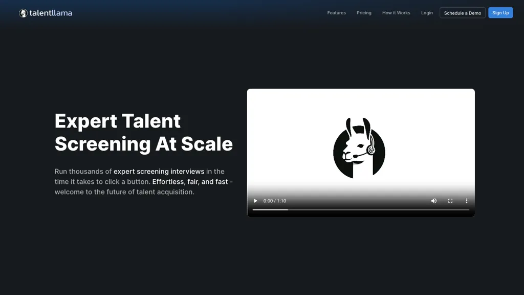 Talent Llama website