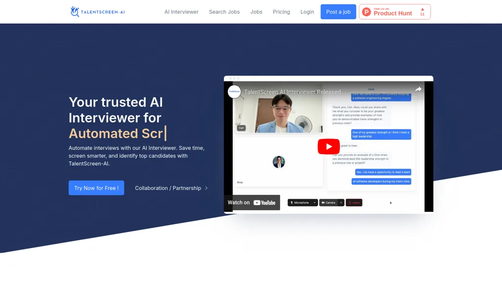 TalentScreen AI website