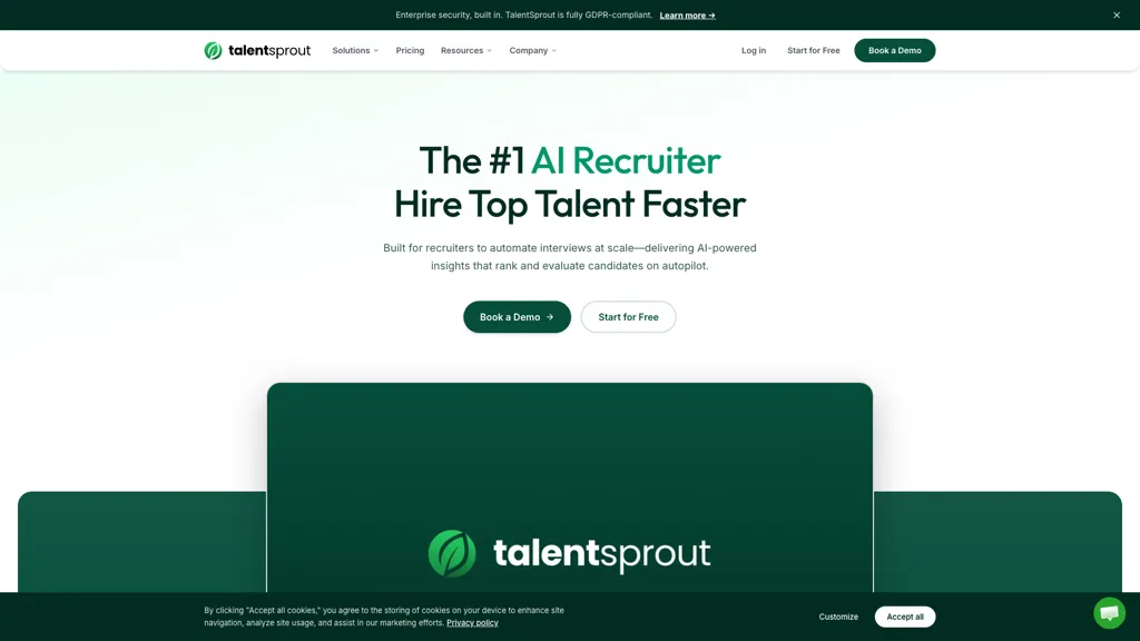 TalentSprout AI tool screenshot