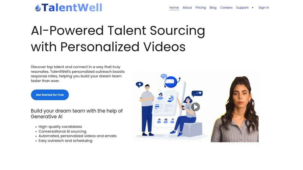TalentWell AI website