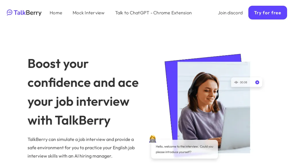 TalkBerry website