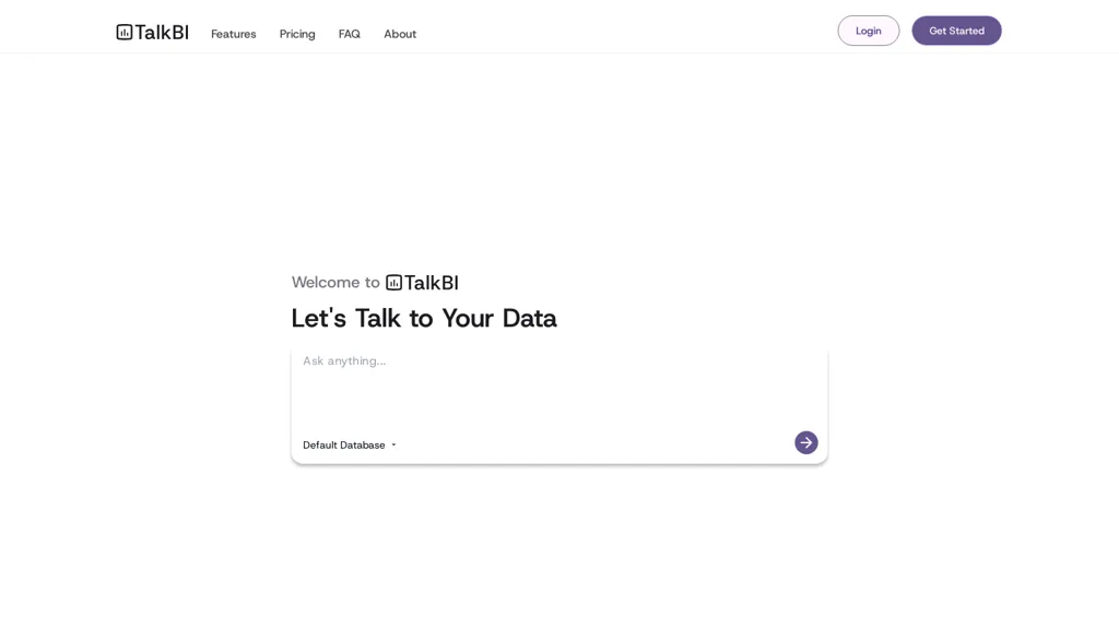 TalkBI AI tool screenshot