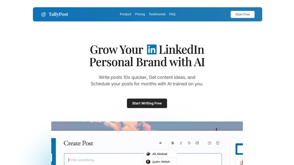 Tallypost website