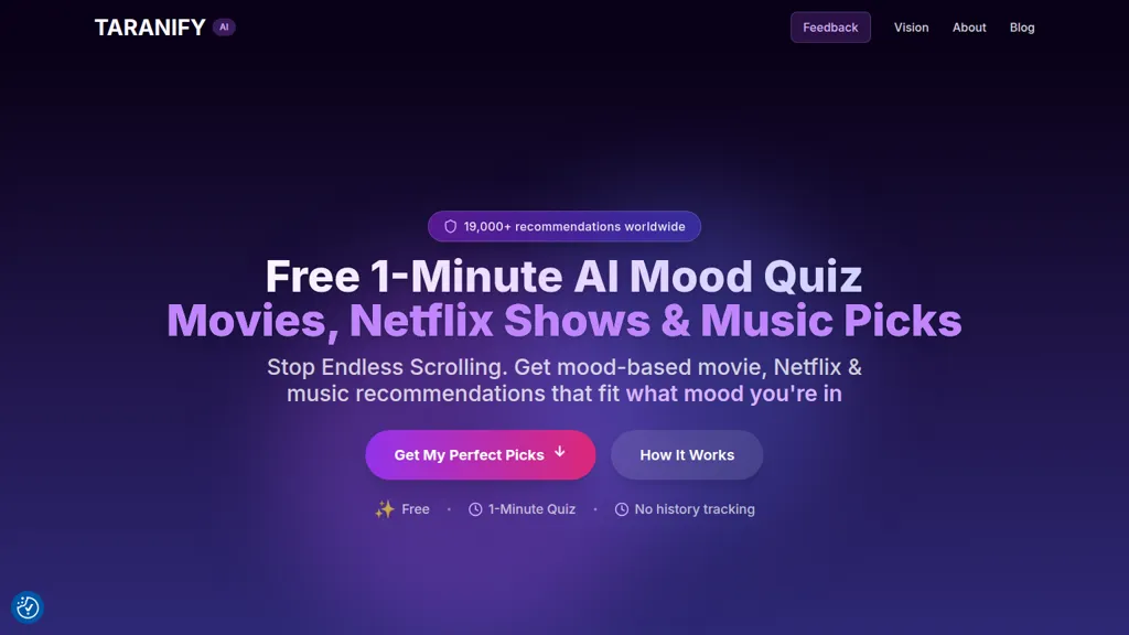 Taranify Mood AI AI tool screenshot