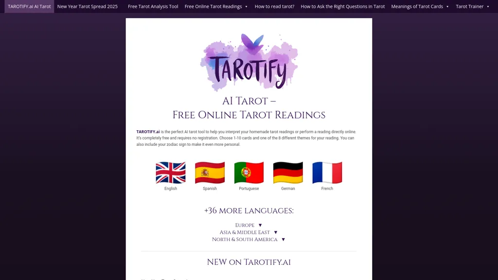 Tarotify website
