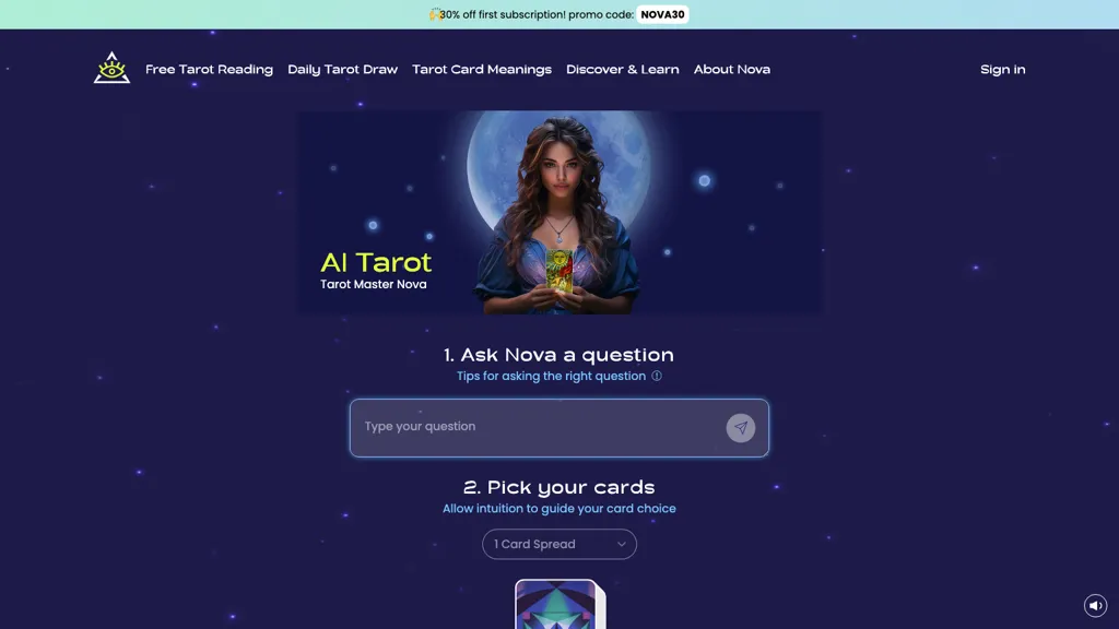 Tarotnova website