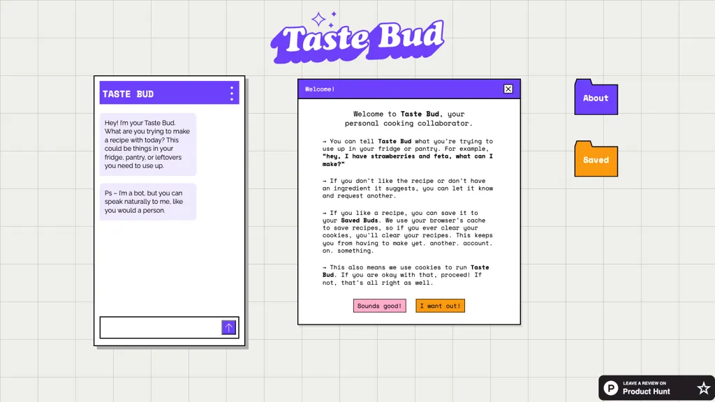 Taste Bud website