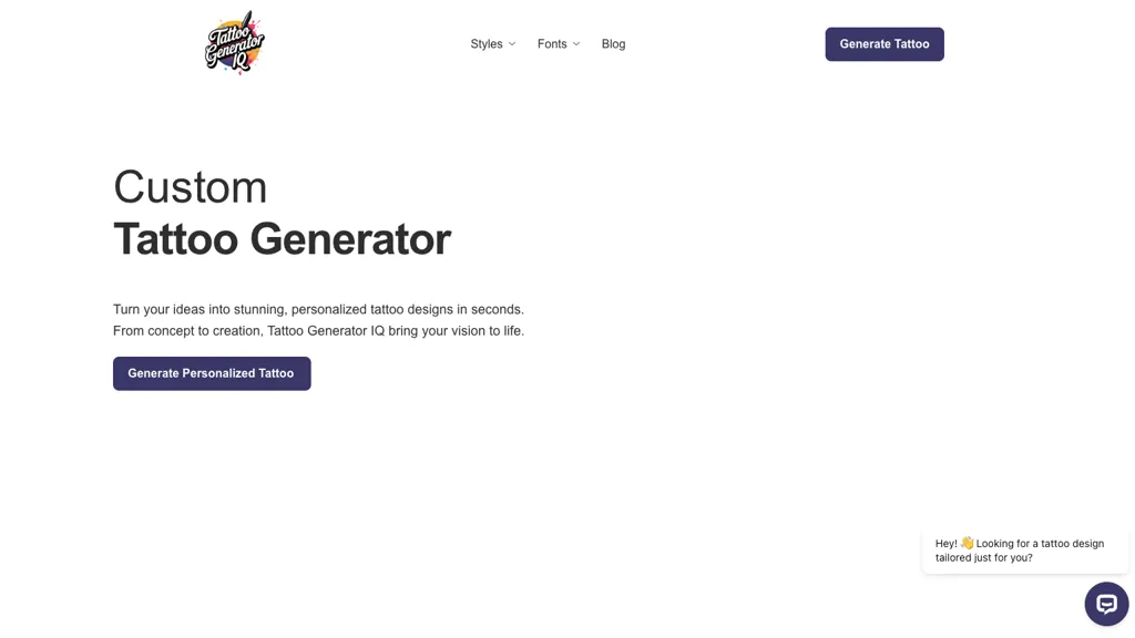 Tattoo Generator IQ AI tool screenshot