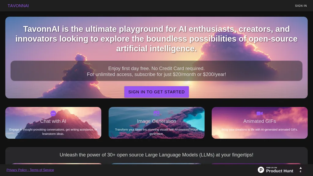 TavonnAI AI tool screenshot