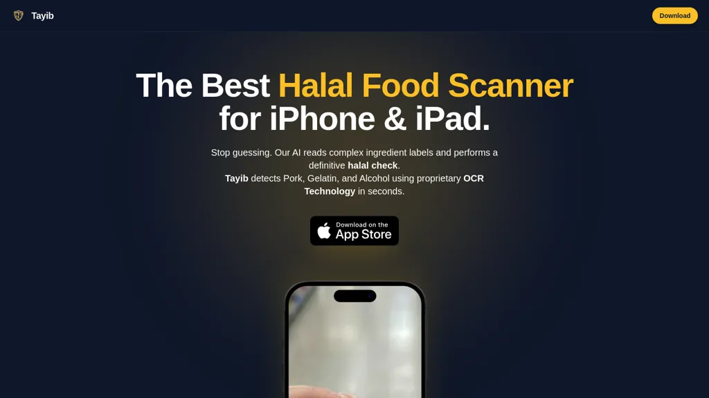 Tayib - Halal Scanner AI tool screenshot