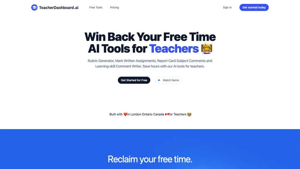 TeacherDashboard.ai website