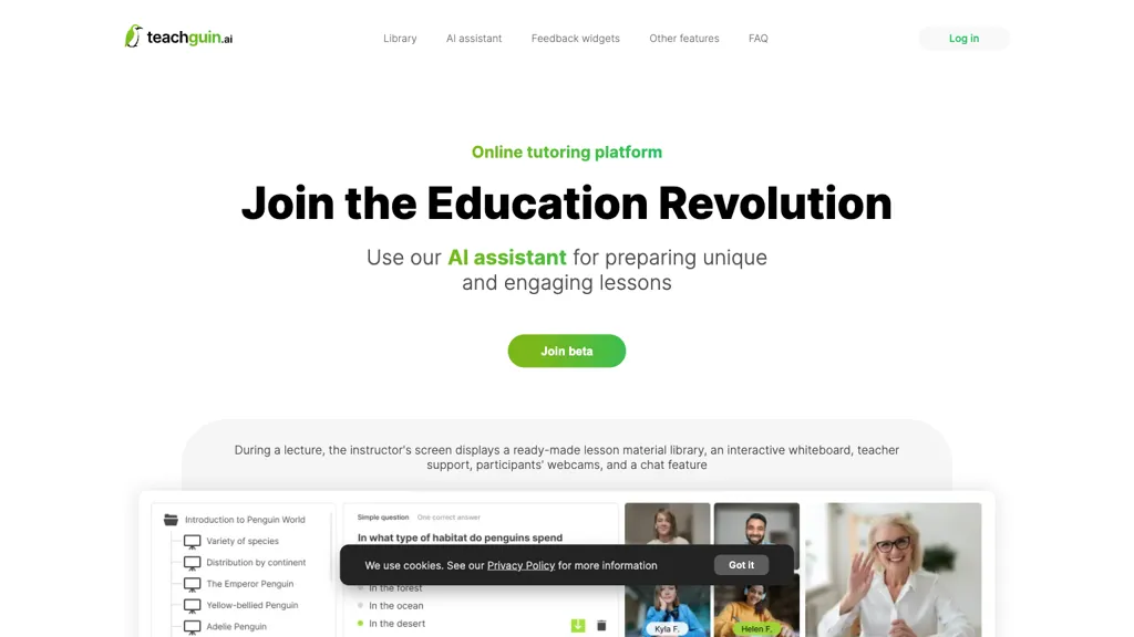 Teachguin website