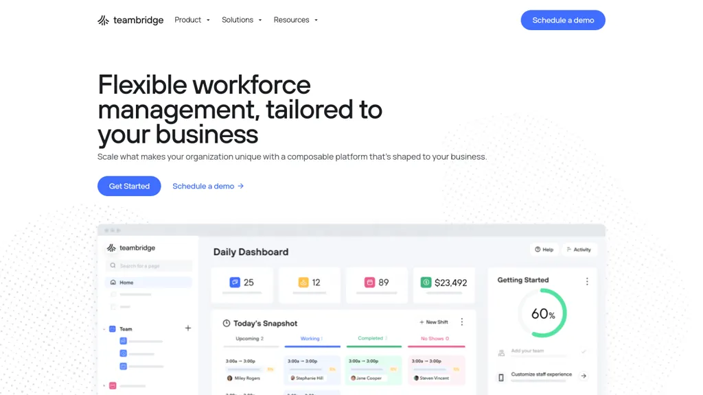 TeamBridge website