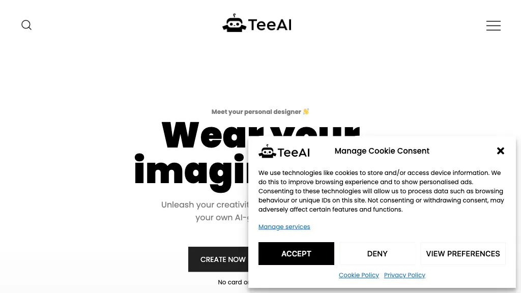TeeAI website