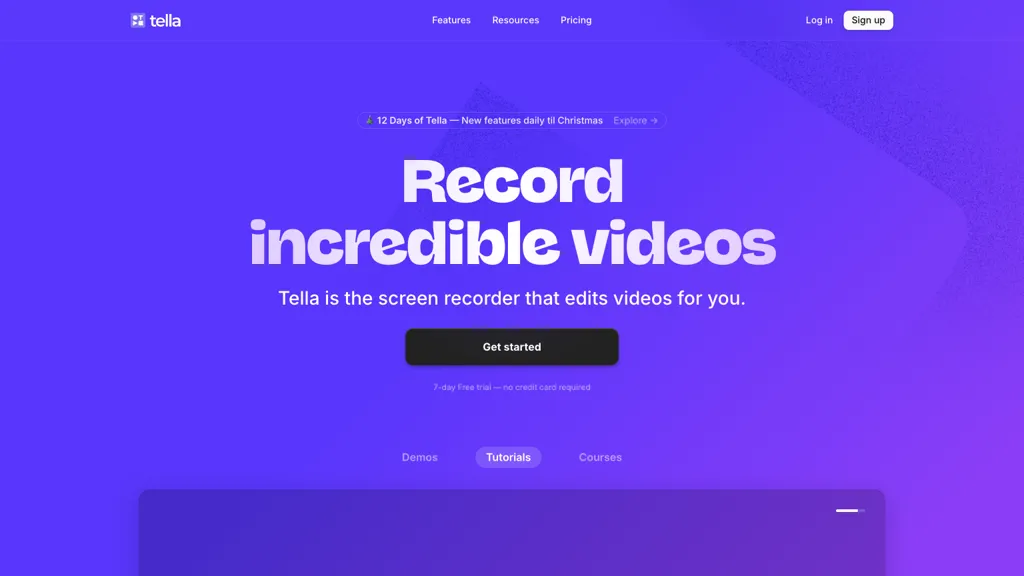 Tella AI tool screenshot