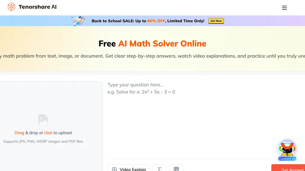 Tenorshare AI Math screenshot