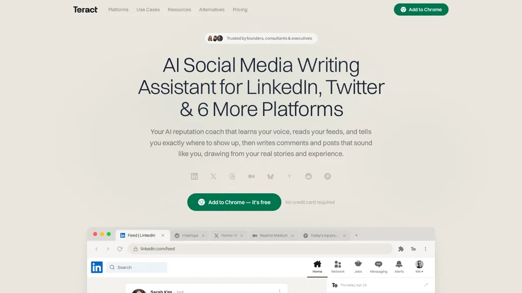 Teract AI tool screenshot