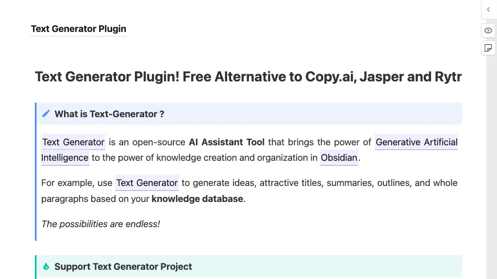 Text Generator Plugin website