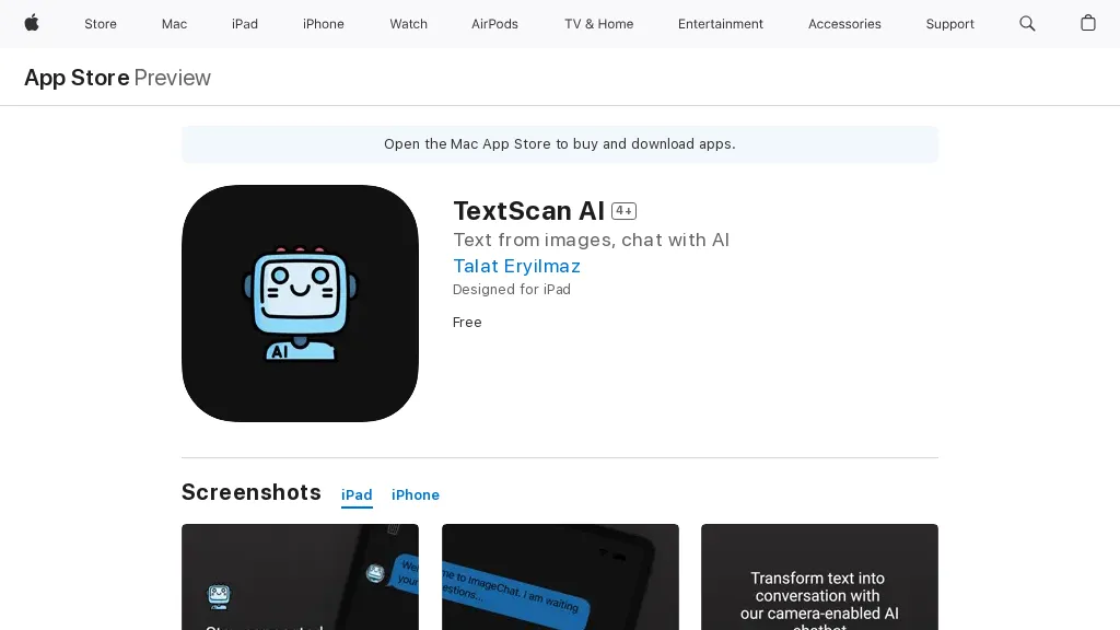 TextScan website