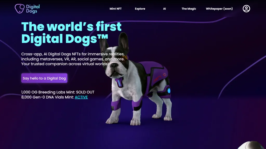 The Digital Dogs website