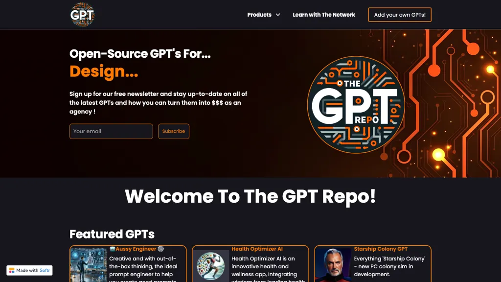 The GPT Repo website