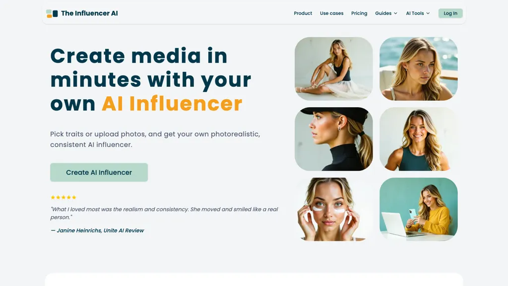 The Influencer AI AI tool screenshot