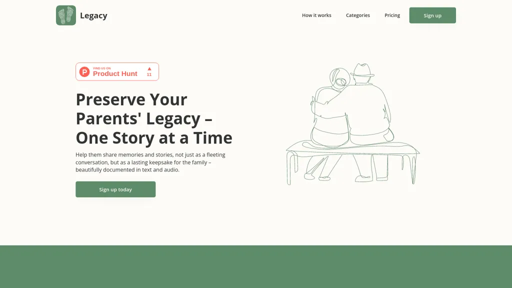 The Legacy App website
