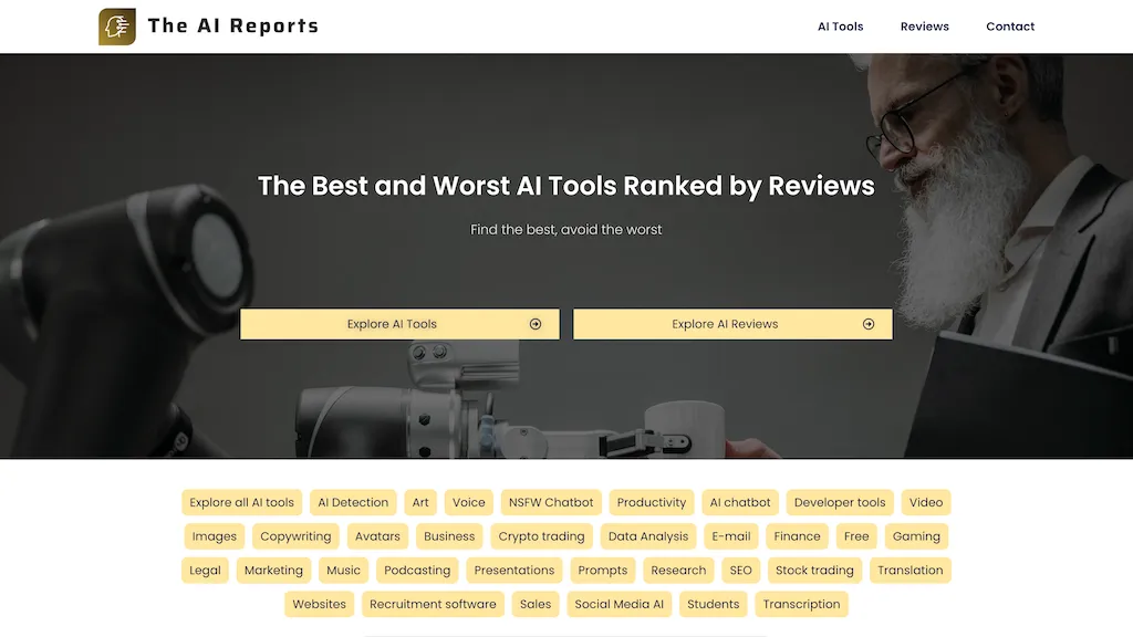 The AI Reports website