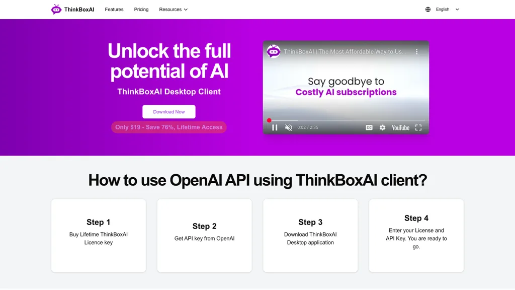 ThinkBoxAI AI tool screenshot