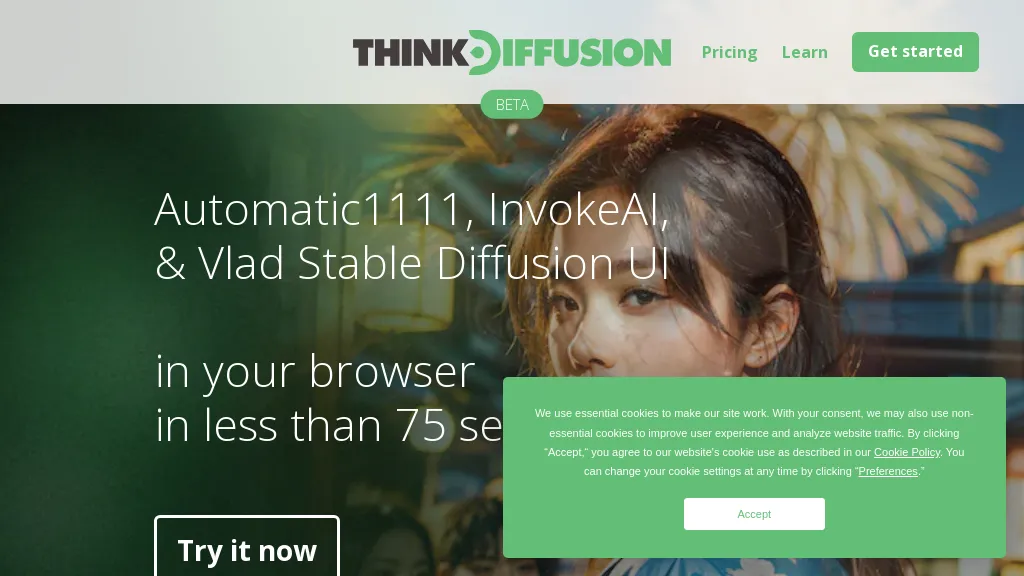 ThinkDiffusion website