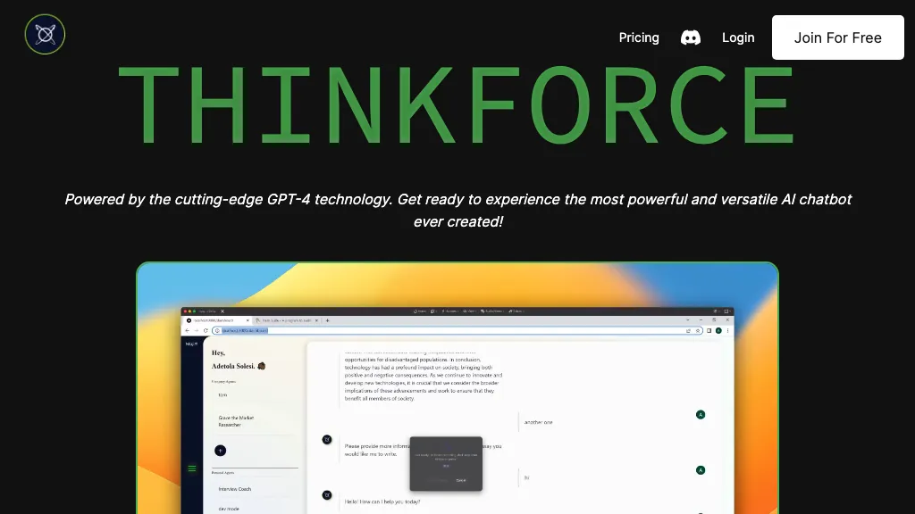 Thinkforce website