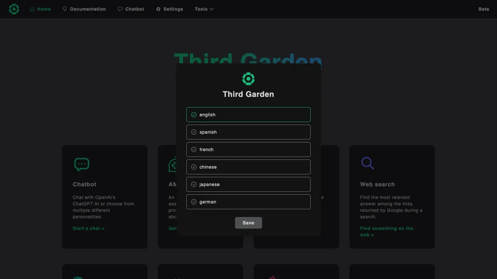 Third Garden website