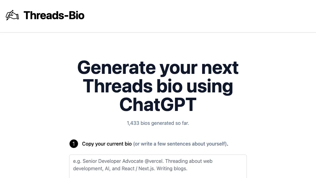 Threads Bio website