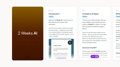 2 Weeks AI website image