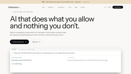 Abliteration.ai website image