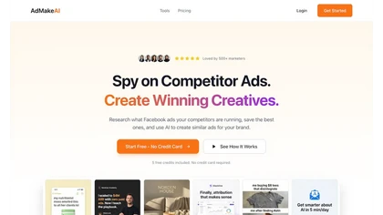 AdMakeAI website image