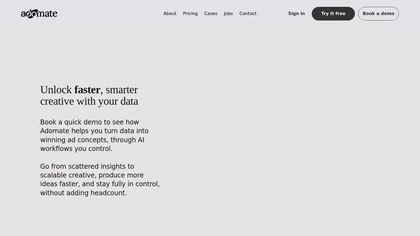Adomate website image