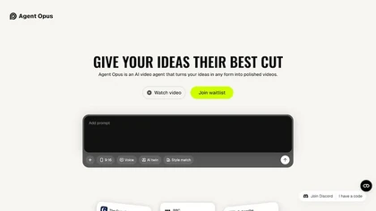 Agent Opus website image