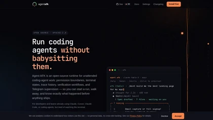 agentafk website image