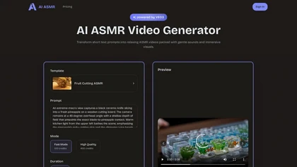 AI ASMR.io website image