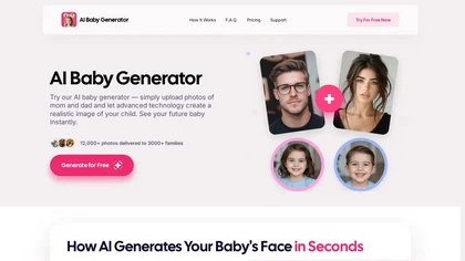 AI Baby Generator website image